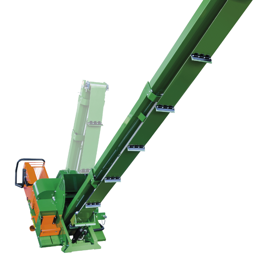 Posch telescoping conveyor belt for timber