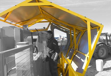 Abris chauffeur en toile plastifiée