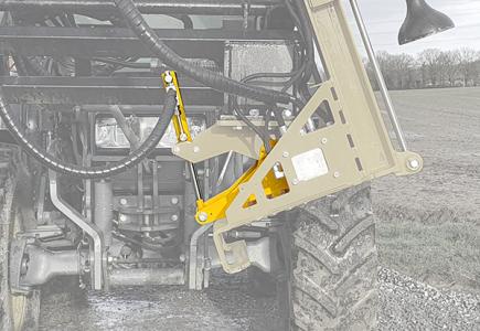 Inclinaison hydraulique +/- 20° (nécessite une 2ème ligne DE ou vanne 6 voies)