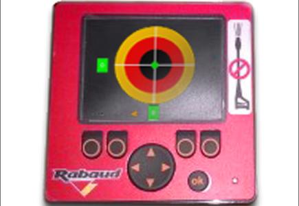 Inclinomètre avec niveau à bulle sur écran en cabine