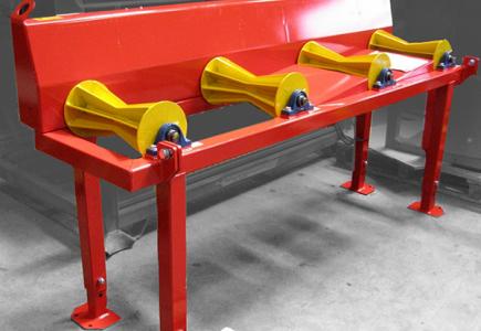 Conveyor extension with 4 rollers (with 2 hydraulic hoses)