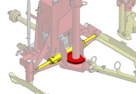Rotation hydraulique à droite et à gauche de 200°