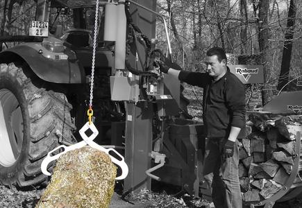 Treuil hydraulique à chaîne, avec piton - Force de traction constante de 500 kg - 7 m de chaîne