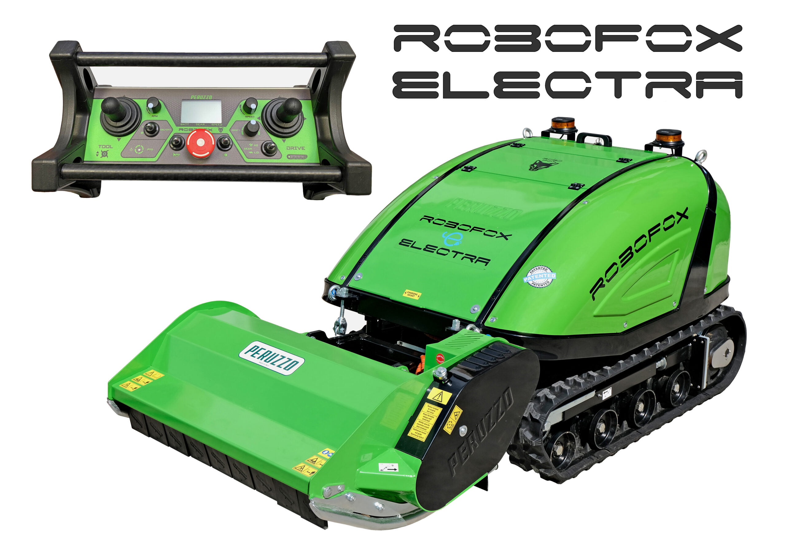 FULL ELECTRIC self-propelled remote-controlled flail mower ROBOFOX ELECTRA