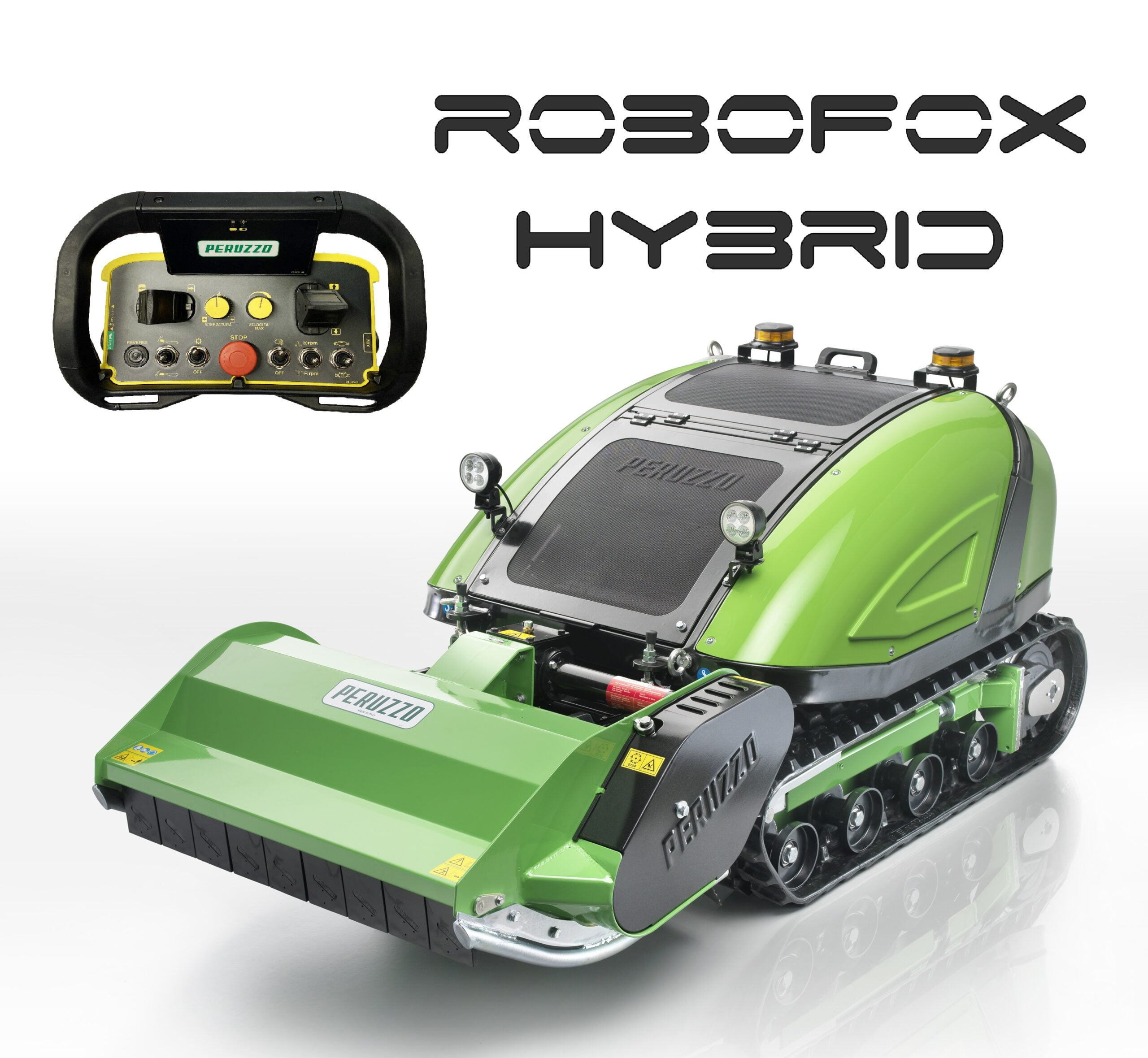 Self-propelled remote-controlled flail mower ROBOFOX HYBRID