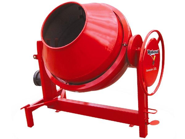 Concrete mixer with manual loading
